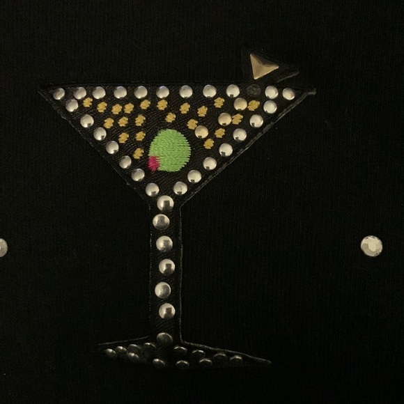 Bleu Bayou black embellished Martini top, Sz XL, couple missing “beads” - Picture 8 of 8